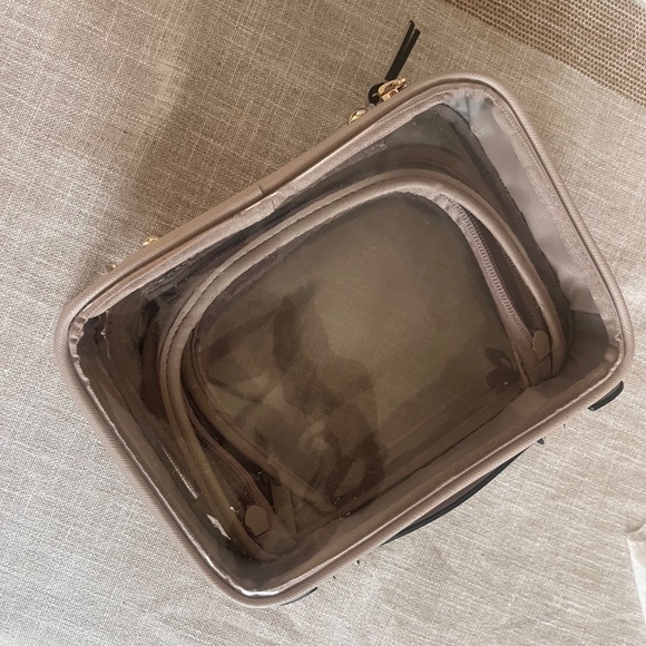 CALPAK Mini Clear Cosmetics Case Stone 8" x 6" x 4" - Picture 4 of 6